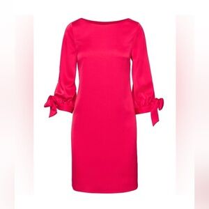 Banana Republic Tie Sleeve Shift Dress Wild Cherry Women’s Sz 2